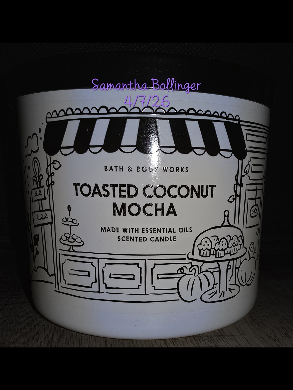 Bath & Body Works 3-Wick Candle Toasted Coconut Mocha